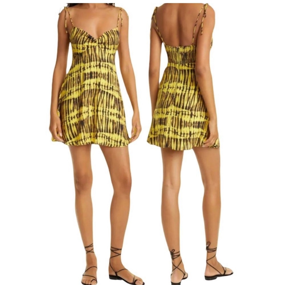 Alice + Olivia Raquel Minidress Sun Drenched Sunbeam Size 2